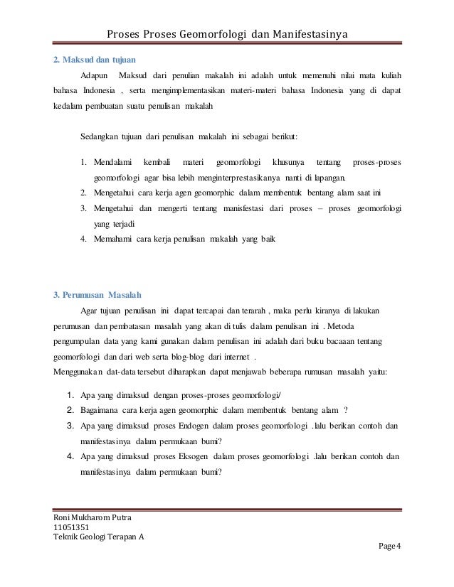 Makalah Proses Geomorfologi