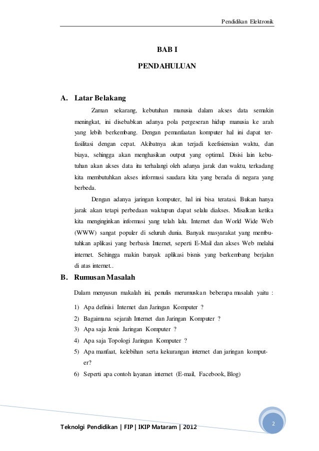 Contoh Makalah Tentang Internet - Contoh Resource
