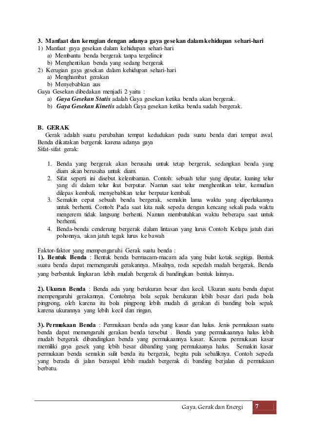 Makalah Kd Ipa Gaya Gerak Dan Energi