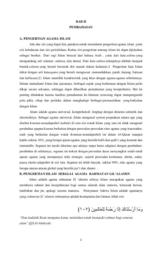 Makalah Islam Sebagai Rahmatan Lilalamin