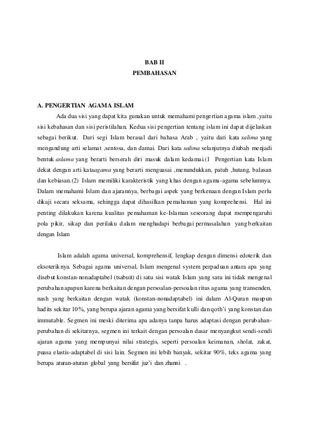 Makalah Islam Sebagai Rahmatan Lilalamin