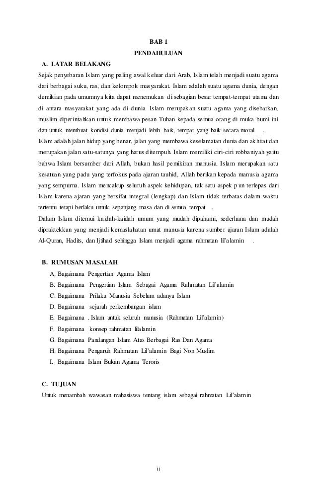 Makalah Islam Sebagai Rahmatan Lilalamin 2