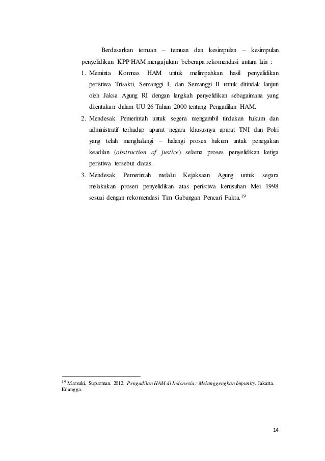 Makalah Hukum Dan Ham Studi Kasus Trisakti Uin Suka