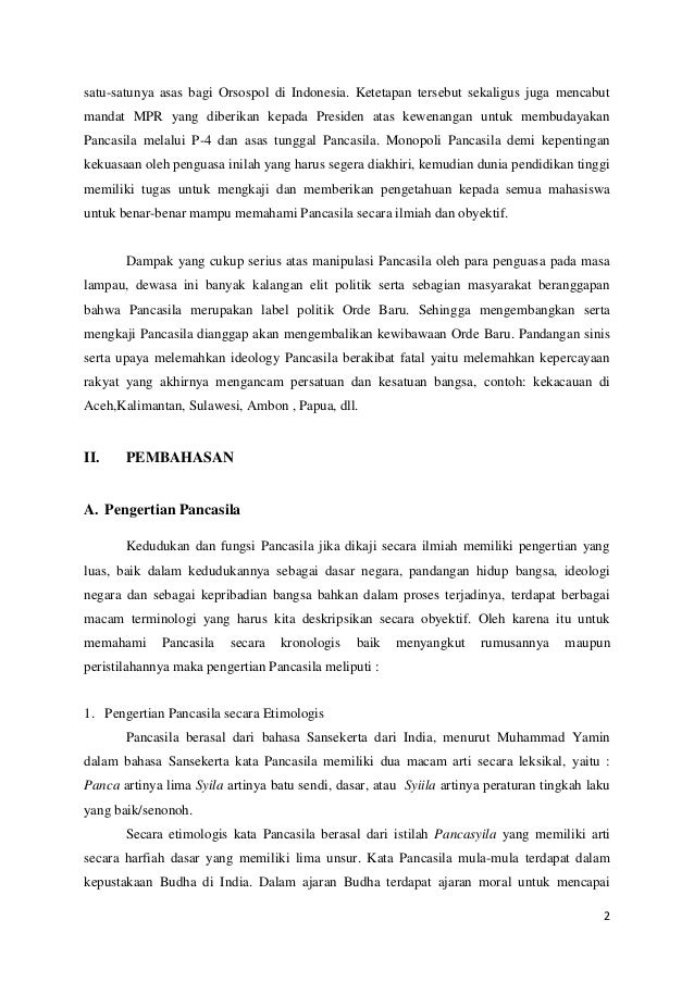 Makalah Pancasila Sebagai Dasar Negara Republik Indonesia