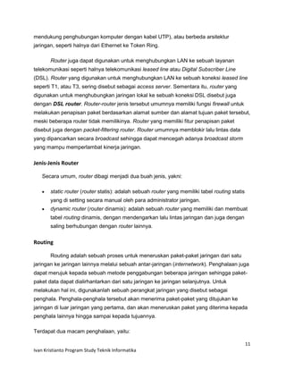 IP Address, Subnetting, Routing Makalah jarkom | PDF