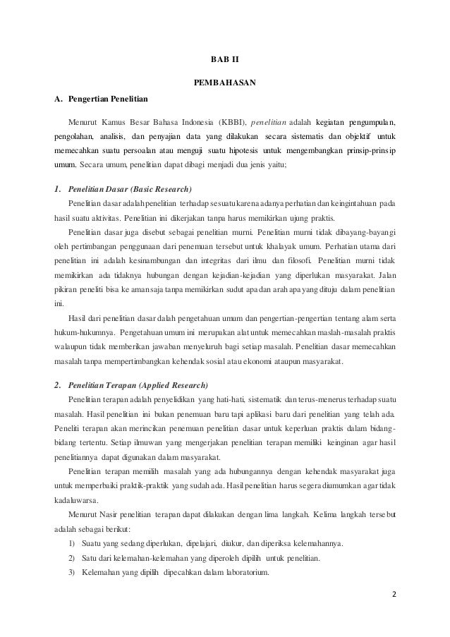 Makalah Jenis Jenis Penelitian