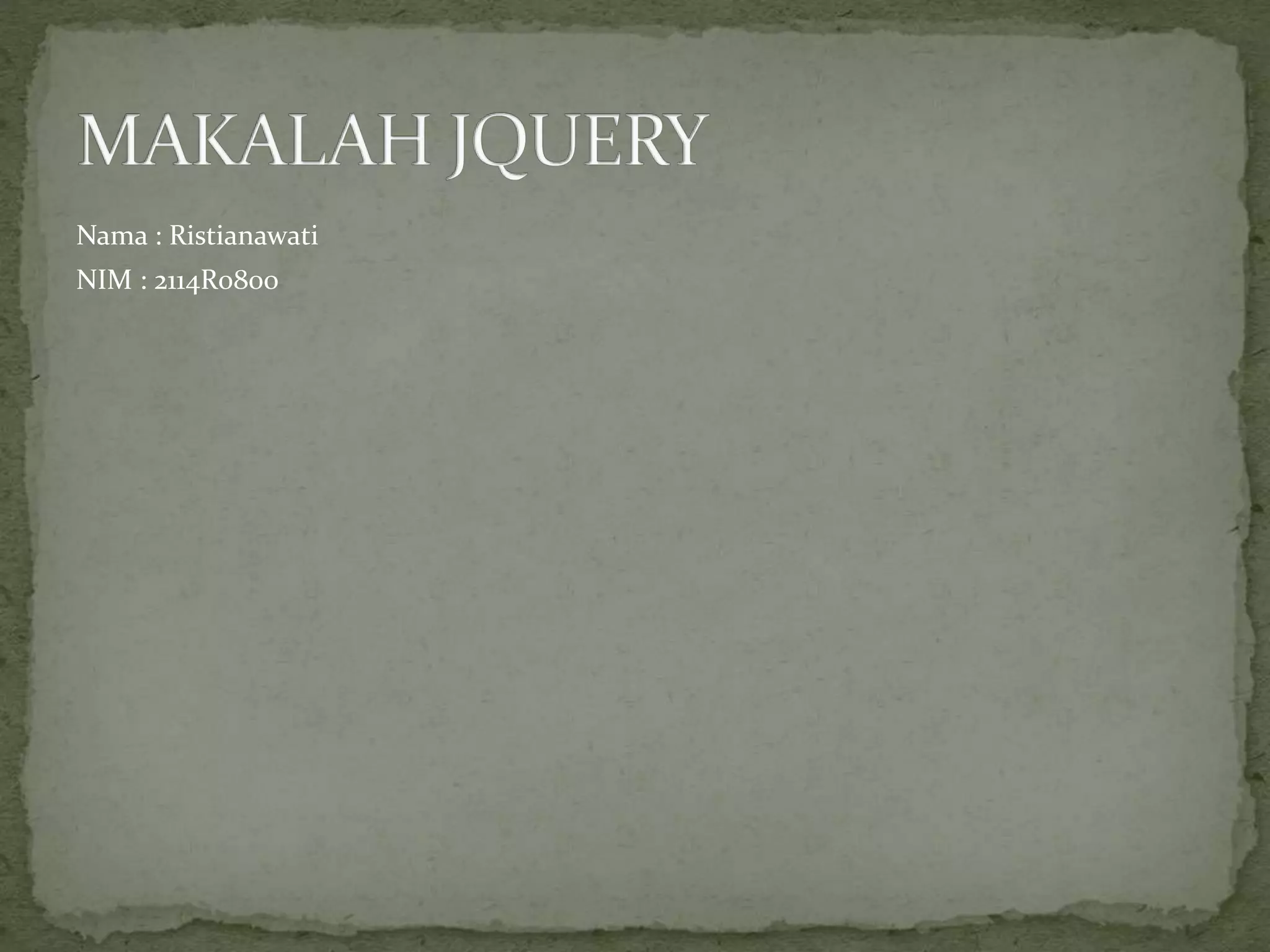 Nama : Ristianawati
NIM : 2114R0800
 