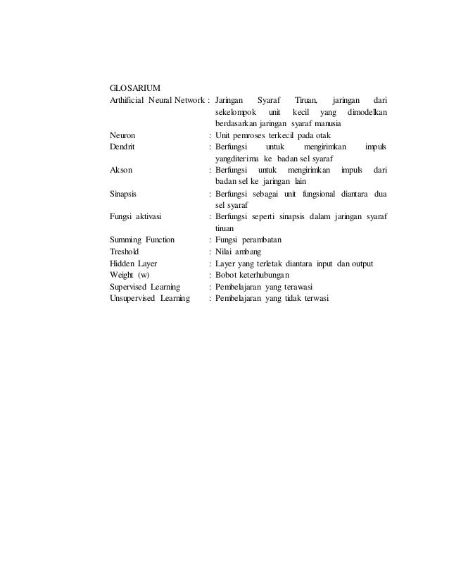 Makalah Jaringan Syaraf Tiruan