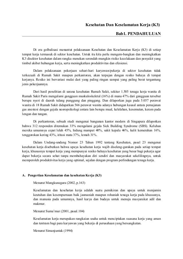 396492824 Makalah Penyakit Akibat Kerja Pada Perawat Docx