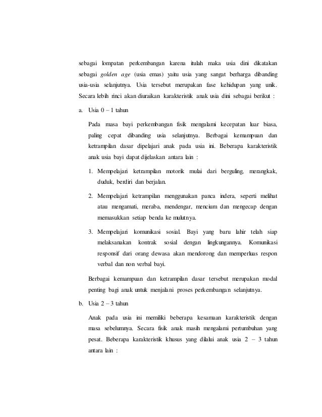 Makalah Karakteristik Aud