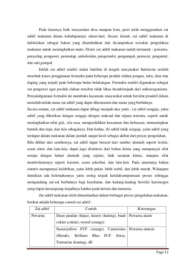 Makalah Zat Aditif