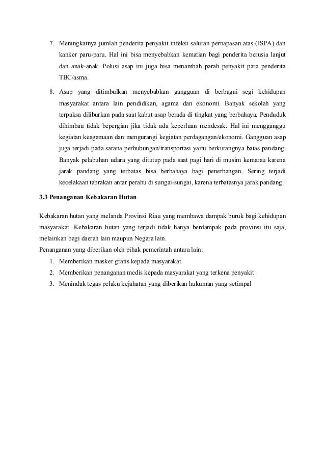 Makalah Kebakaran Hutan Riau
