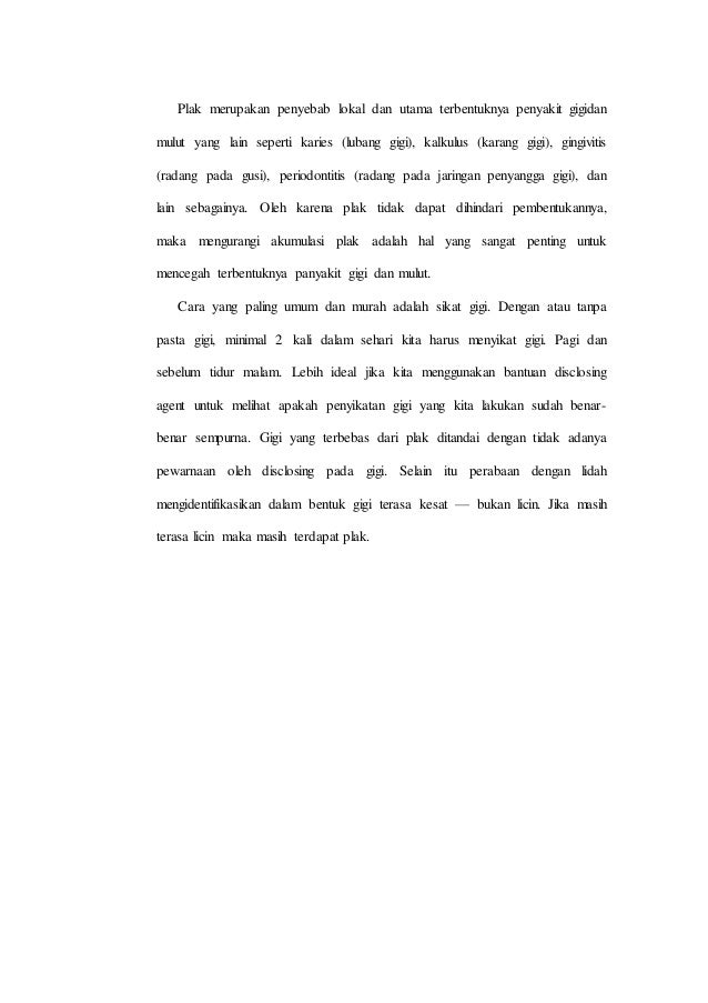 Makalah Kebersihan Gigi Dan Mulut