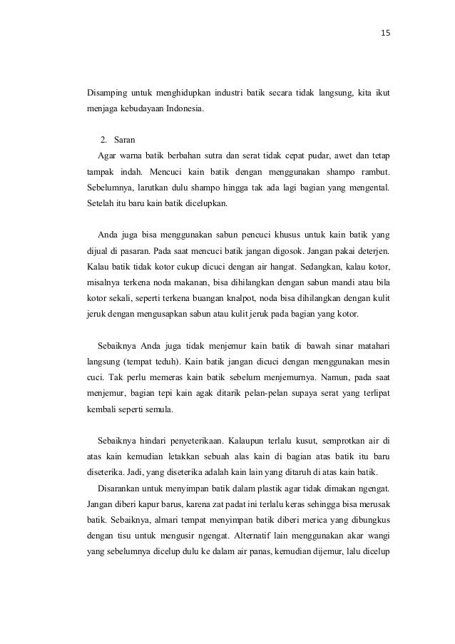 Makalah kebudayaan batik indonesia