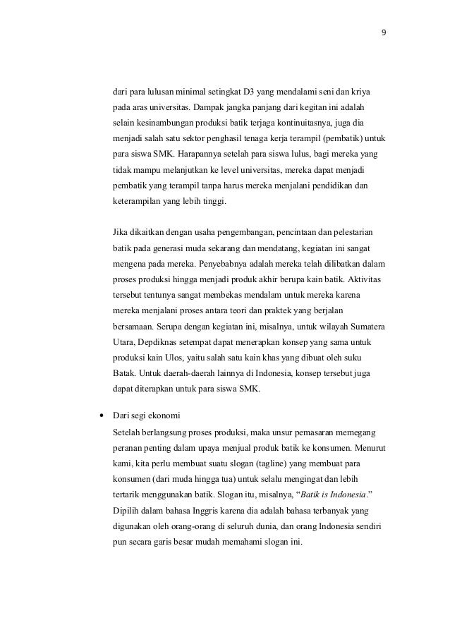 Makalah kebudayaan batik indonesia