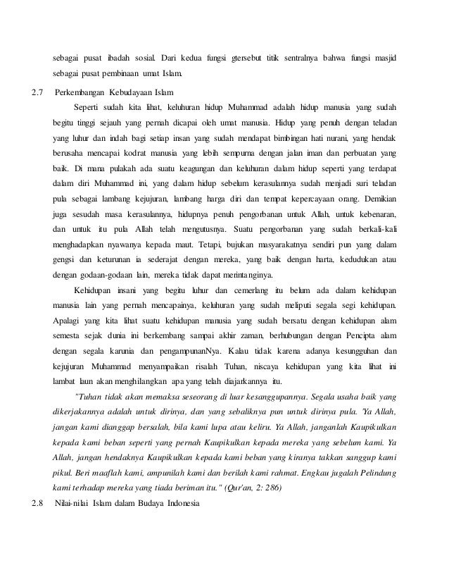 Makalah kebudayaan dalam islam