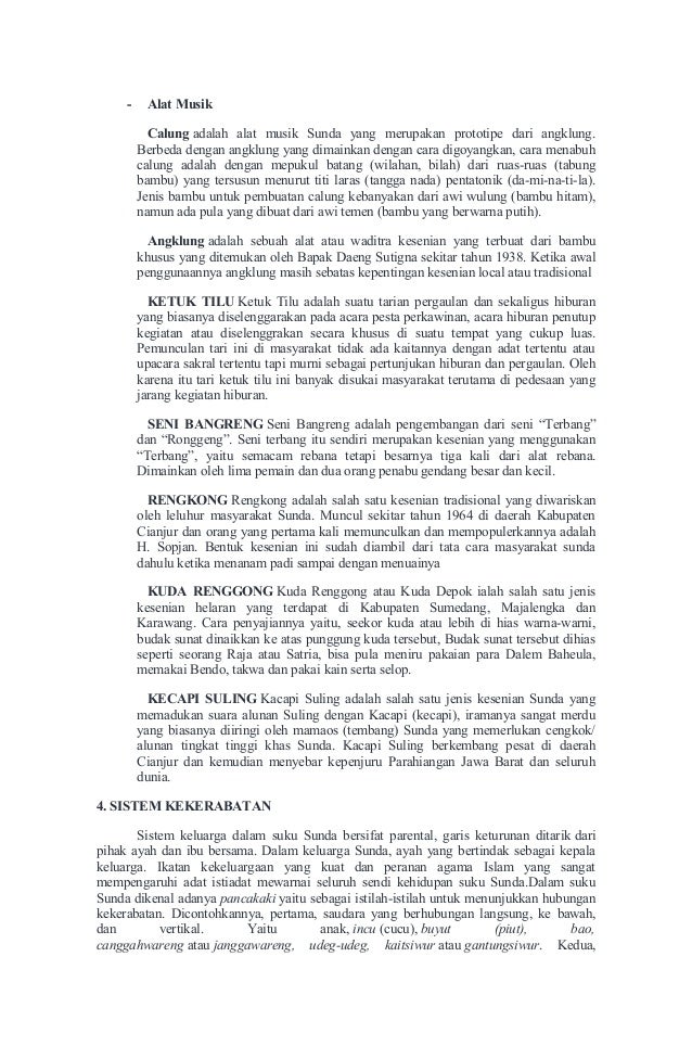 Makalah Kebudayaan Suku Sunda