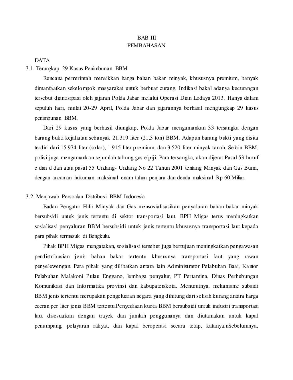 Makalah kelangkaan bbm (hukum politik)