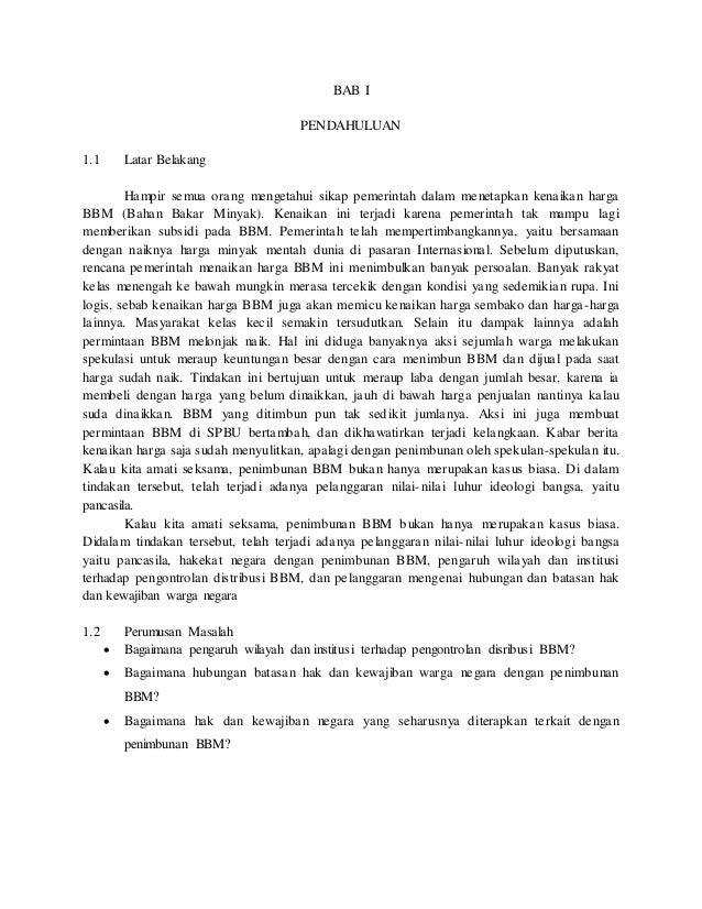 Contoh Makalah Tentang Masalah Kelangkaan Minyak Tanah  Soal Matpel