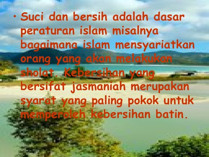 Hadits Pendek Tentang Kebersihan Dan Artinya - Gambar Islami