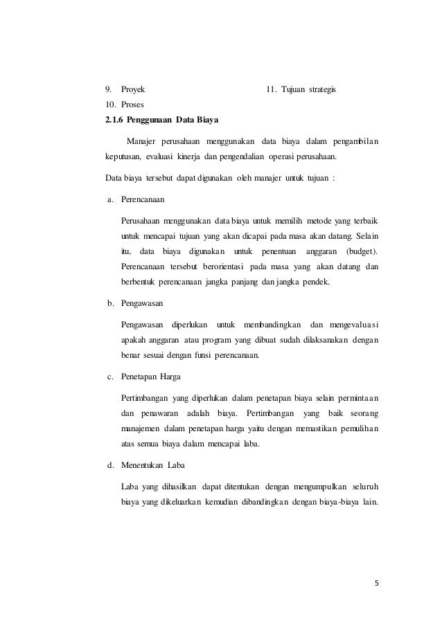 Sistem Akuntansi Biaya Sistem Akuntansi Biaya