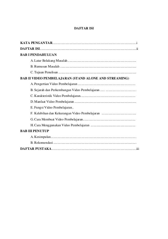 Makalah Video Pembelajaran Stand Alone And Streaming