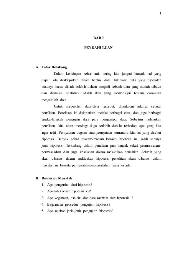 Makalah Pengujian Hipotesis