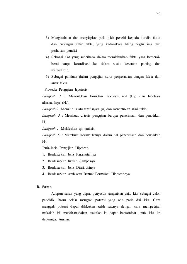 Makalah Pengujian Hipotesis