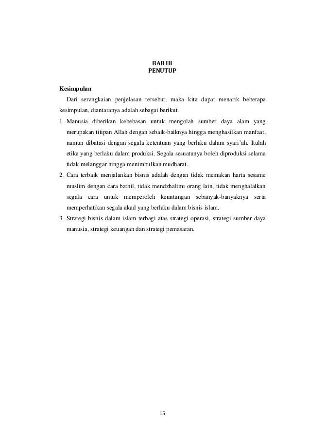 Etika Bisnis Islam Dalam Praktik