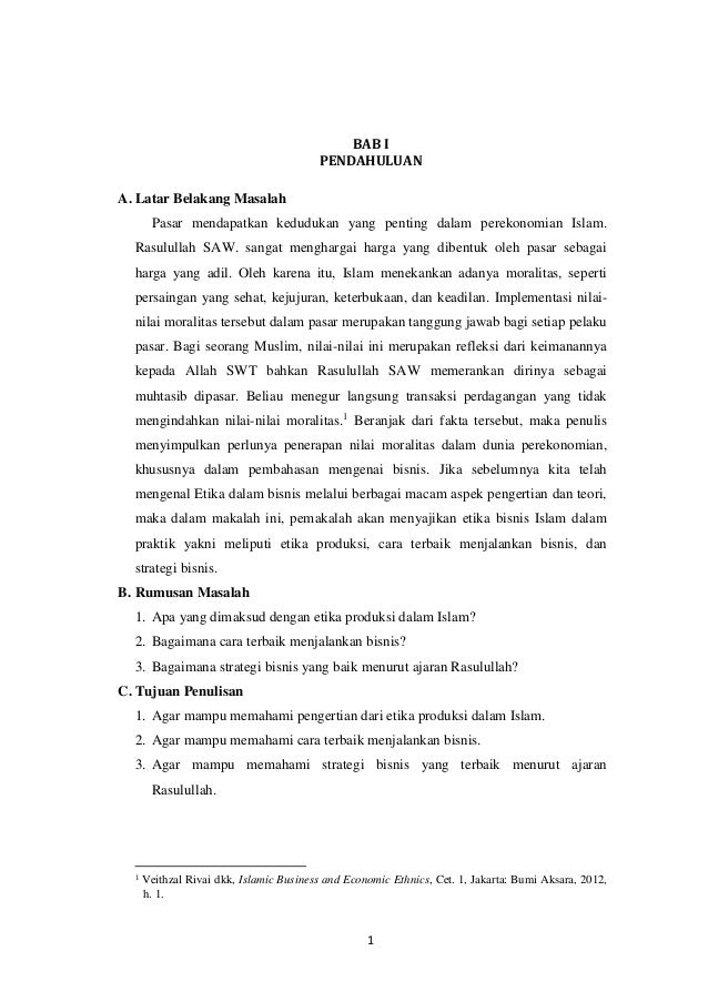 Etika Bisnis Islam Dalam Praktik