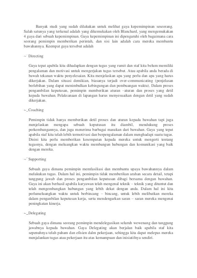 Makalah Kepemimpinan