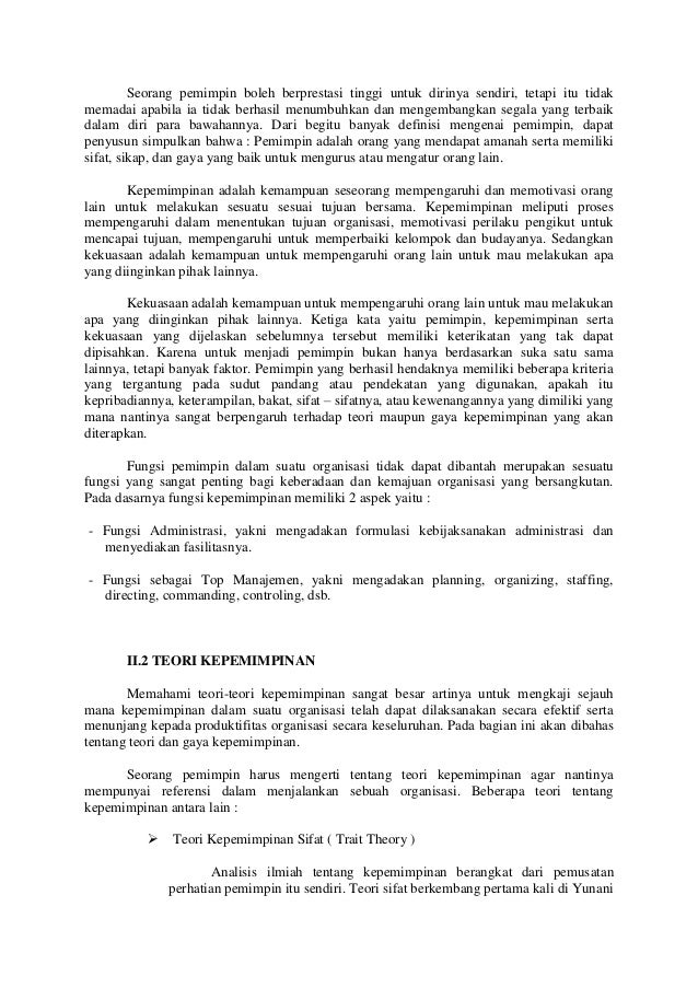 Makalah Kepemimpinan Dalam Pendidikan