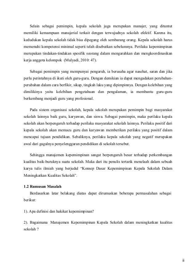 Makalah Kepemimpinan Kepala Sekolah Kelompok 2