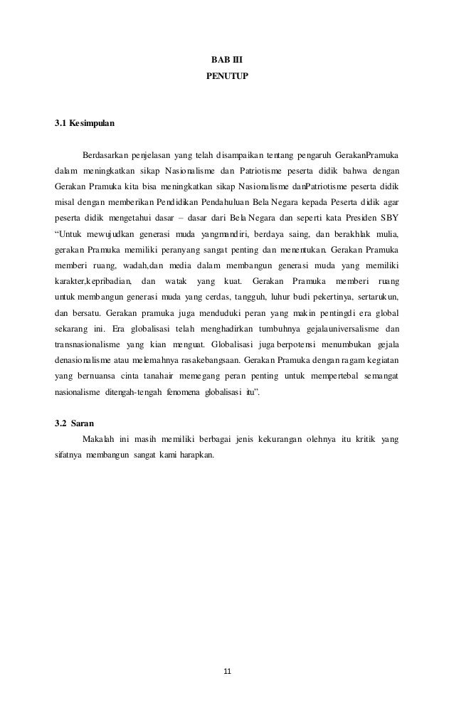 Contoh Makalah Kepramukaan