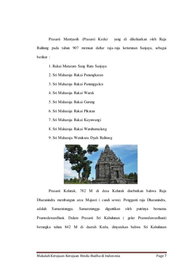 Kliping Sejarah Kerajaan Hindu Budha Di Indonesia Guru Paud