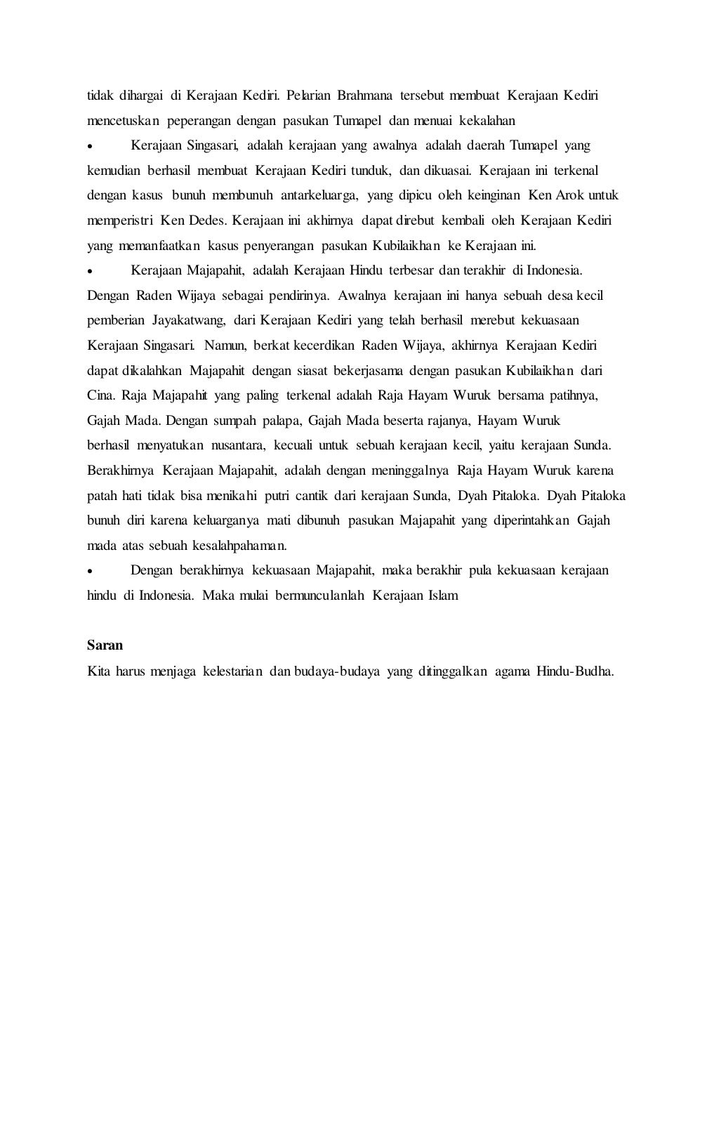 Makalah kerajaan hindu budha di indonesia