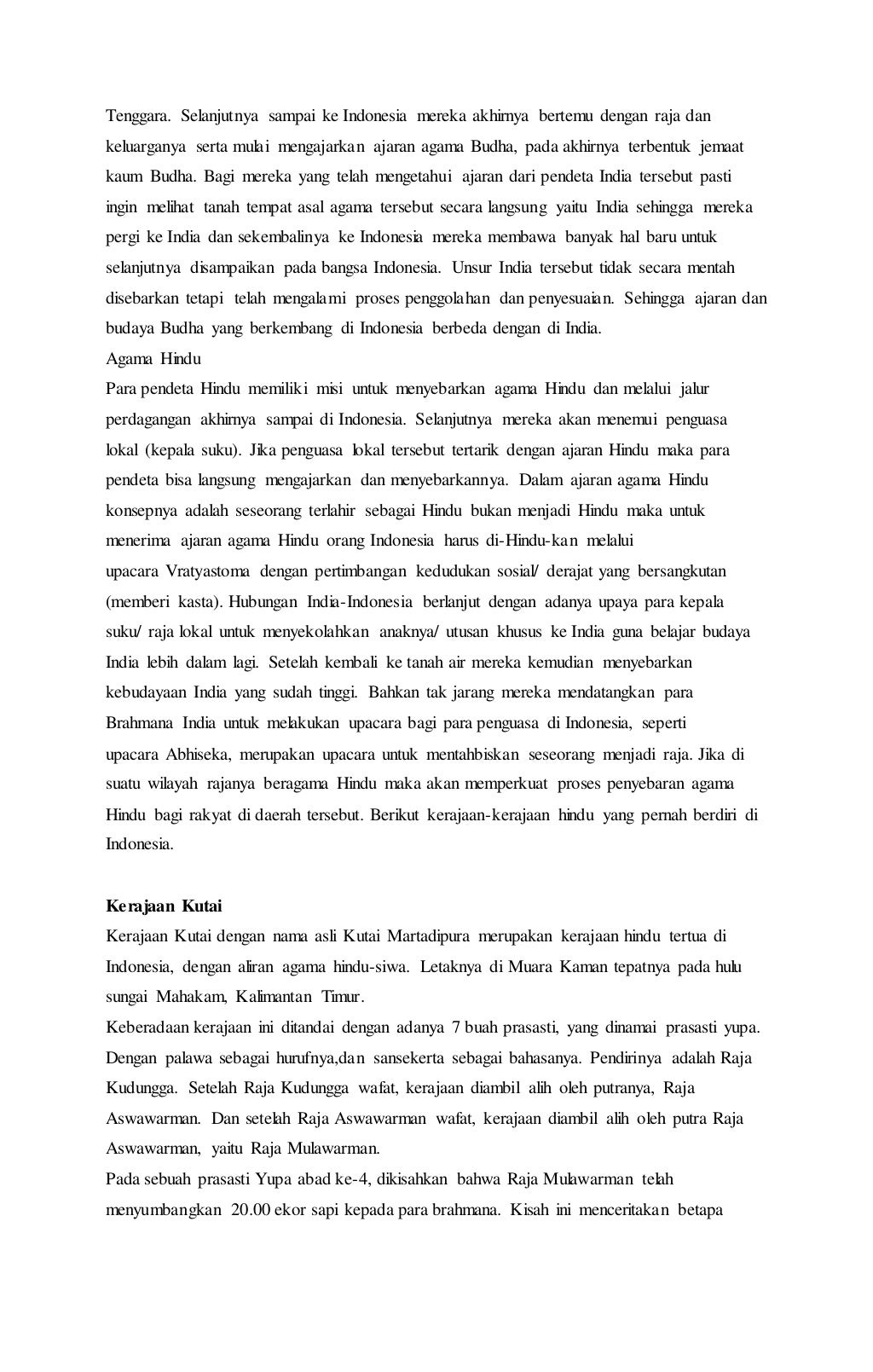 Makalah kerajaan hindu budha di indonesia