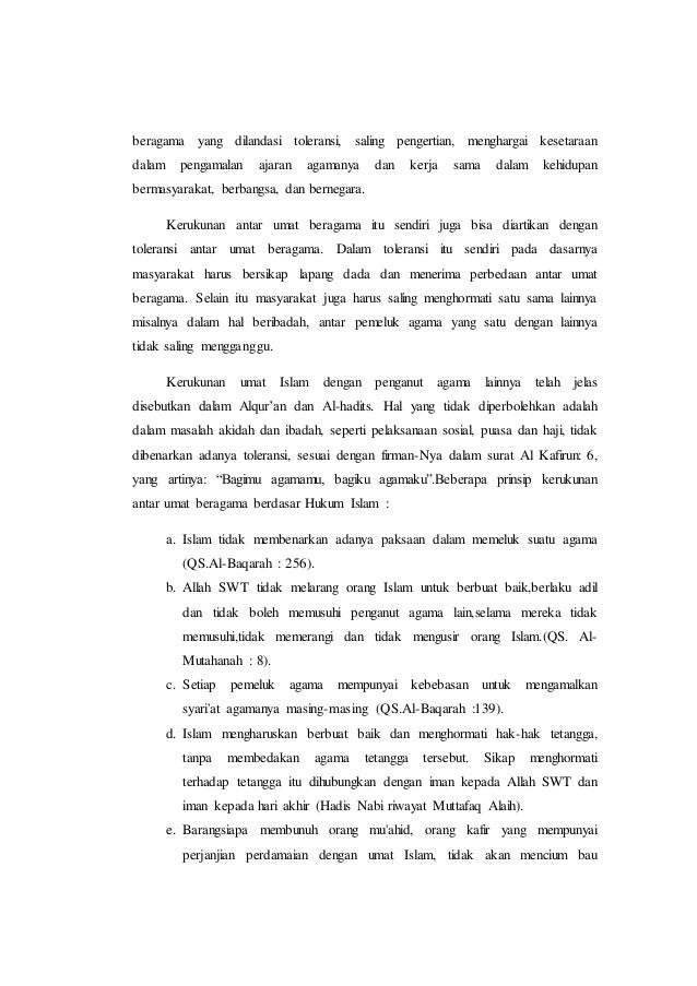 Makalah Kerukunan Umat Beragama