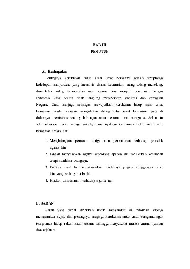 Makalah Kerukunan Umat Beragama