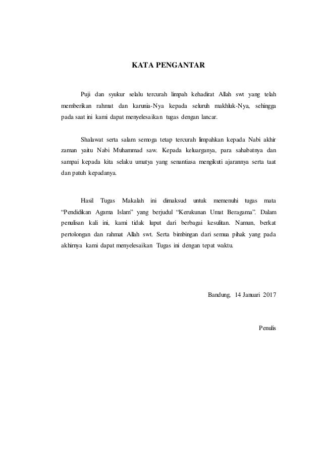 Makalah Kerukunan Umat Beragama