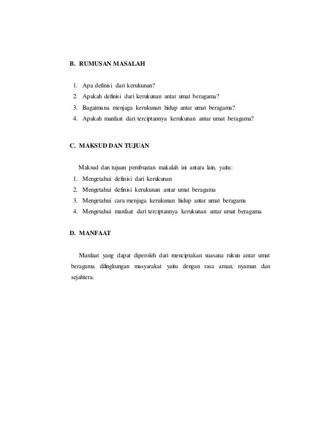 Makalah Kerukunan Umat Beragama