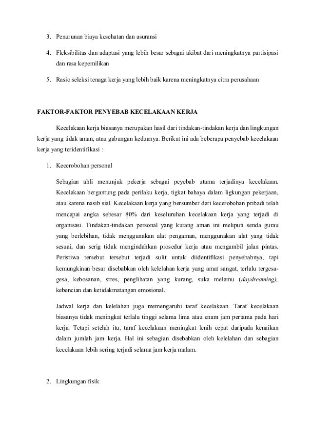 13+ Beberapa faktor yang tidak mendukung k3 adalah info