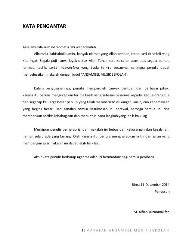 Makalah Kesenian Ansambel Musik Sekolah