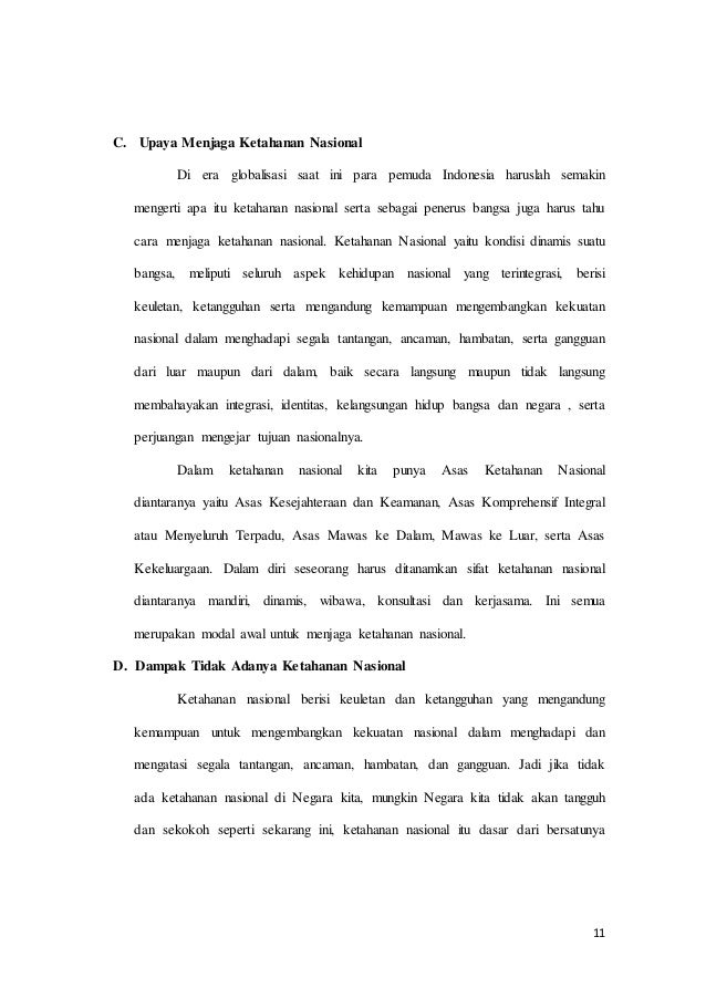 Makalah Ketahanan Nasional