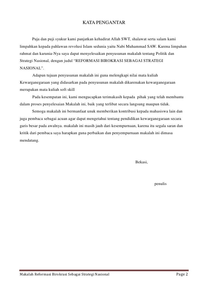 Makalah Reformasi Birokrasi Sebagai Strategi Nasionaldocx