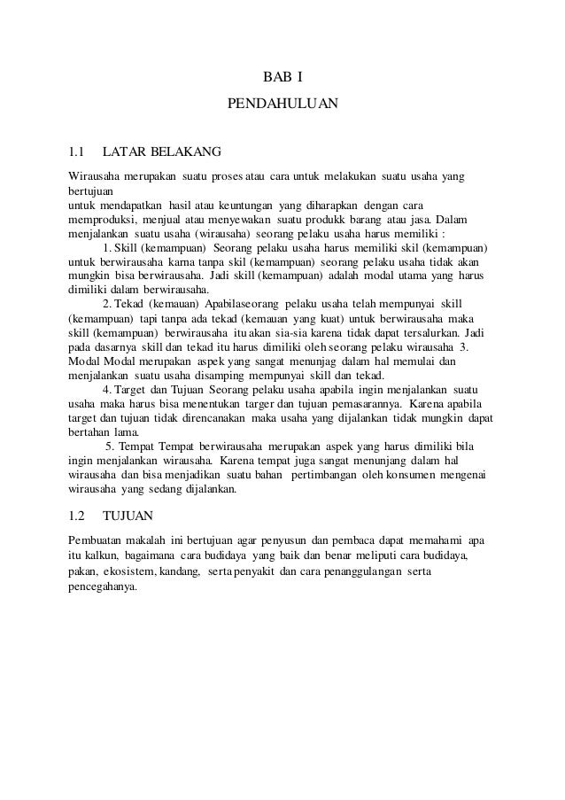 Proposal Pkm Kewirausahaan Lolos Pkm