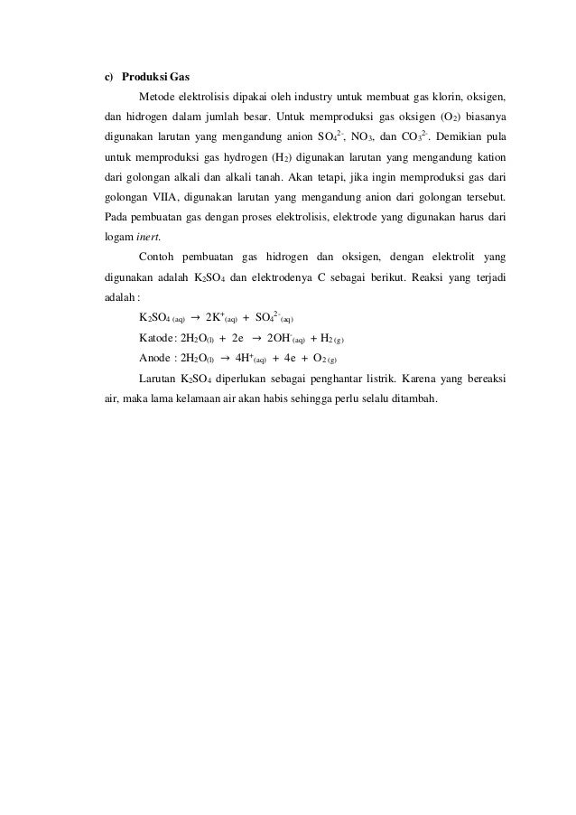 Makalah elektrolisis