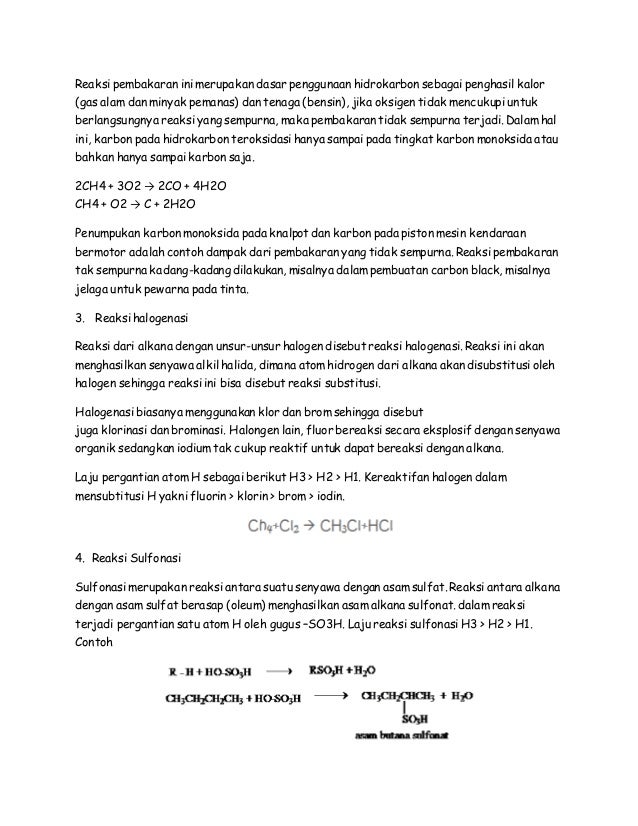 Contoh Soal Kimia Organik Alkana Alkena Alkuna