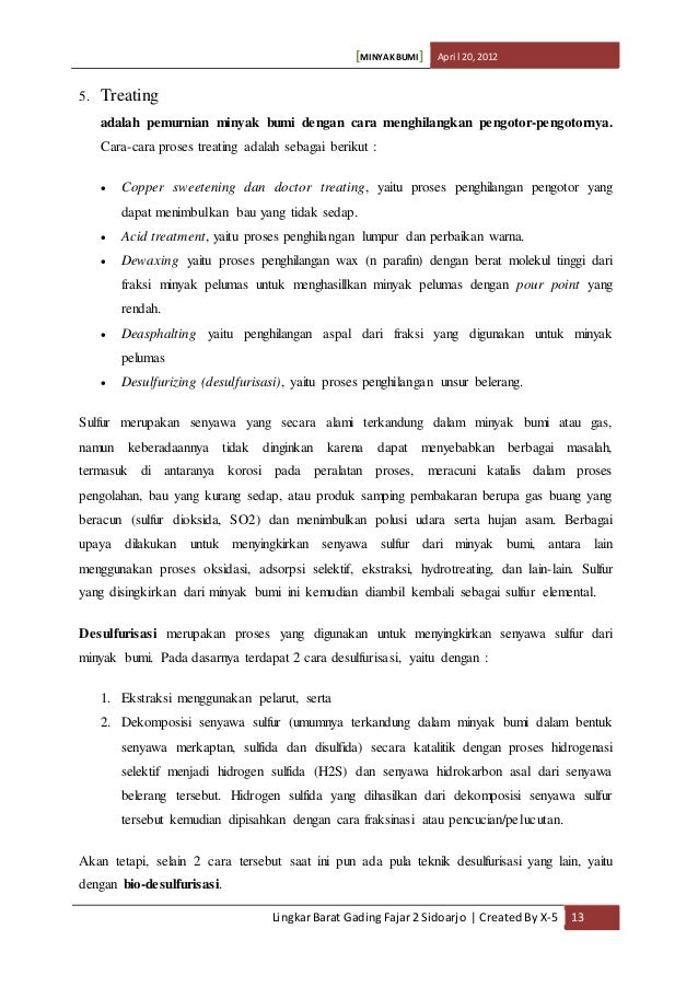 Makalah kimia fraksi minyak bumi