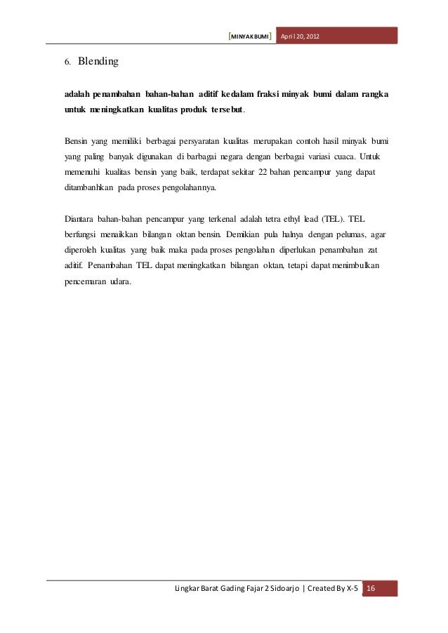 Makalah kimia fraksi minyak bumi